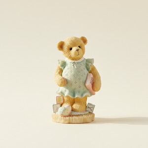Vintage 1998 Cherished Teddies “Anxiously Awaiting The Arrival” Enesco Figurine